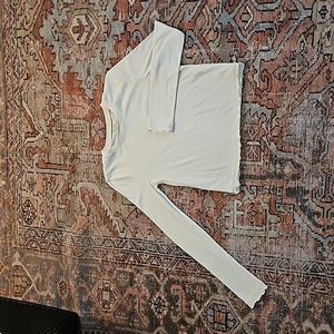 Madewell cream long sleeve shirt